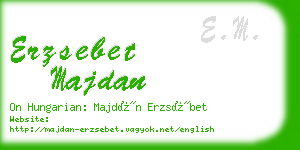 erzsebet majdan business card